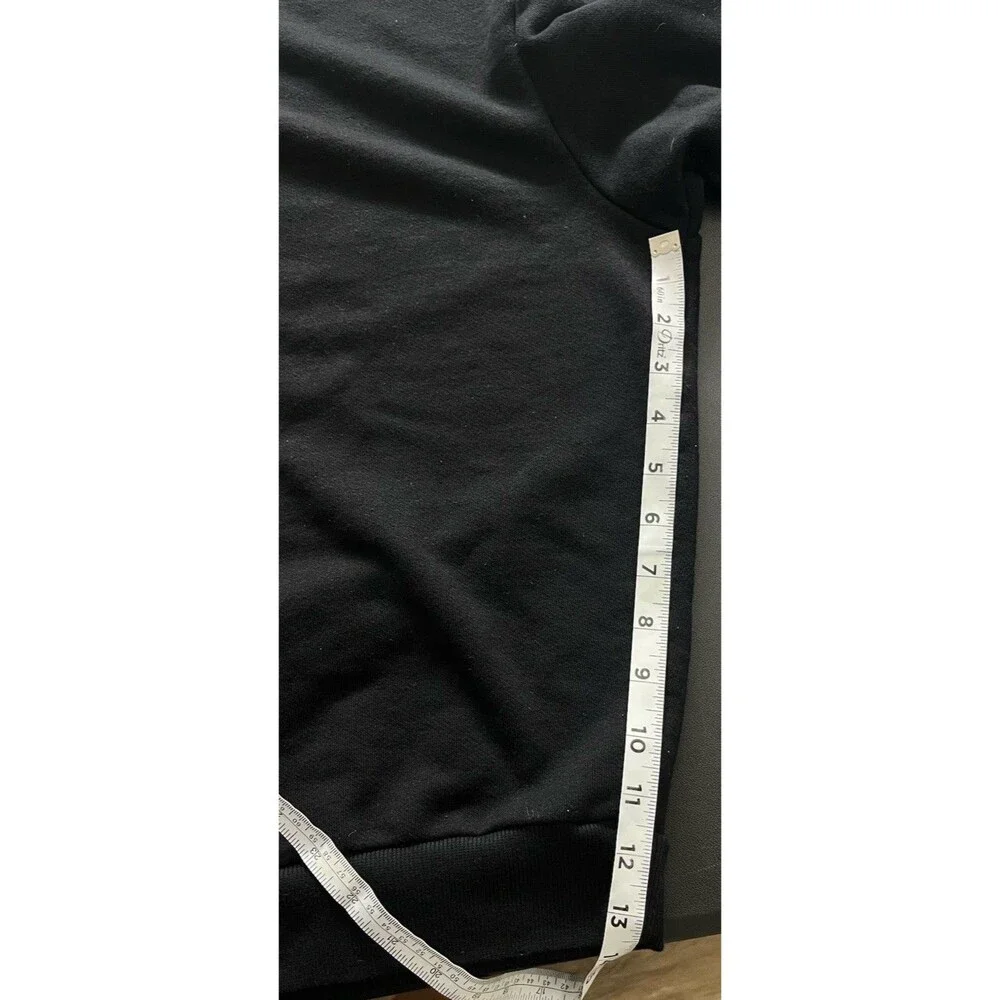 Alo Yoga Chill Crew Neck Pullover Sweatshirt Women’s Medium Black Oversized NOTE